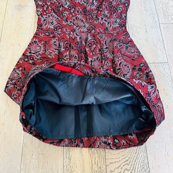 Forever 21 Dress Mini Medium Red Lace Bubble Skirt Grunge Whimsigoth Witchy Prom - Picture 6 of 10